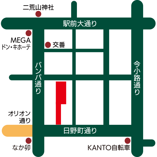 「宇都宮屋台横丁」周辺詳細地図