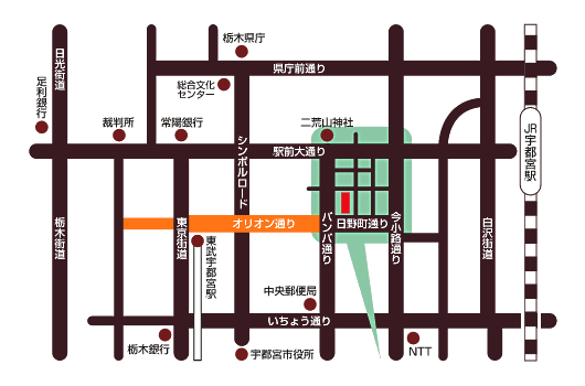宇都宮屋台横丁へのアクセス